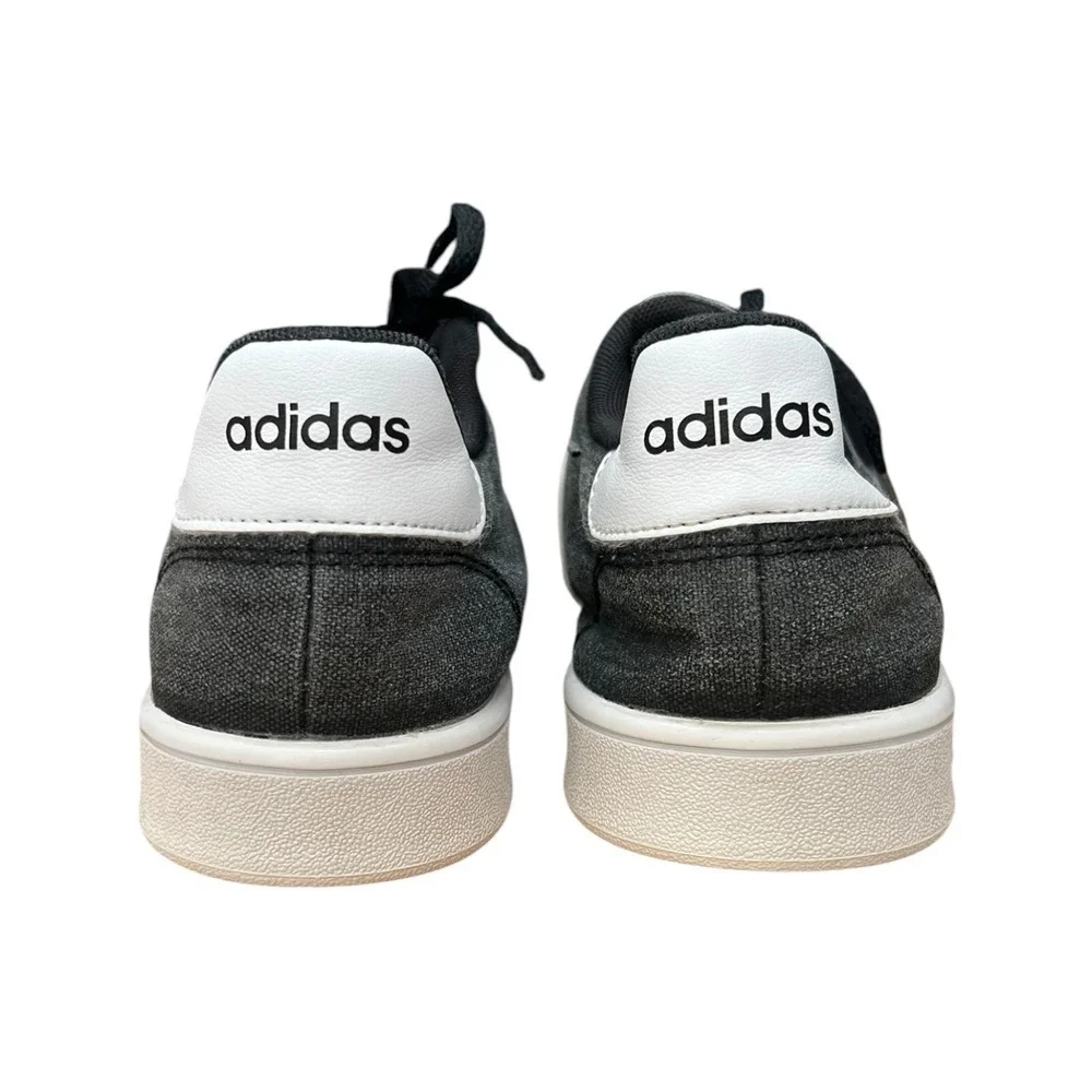 Adidas Grand Court Washed Grey/Black Canvas Sneakers EG1517 Mens 7 Women's 8.5